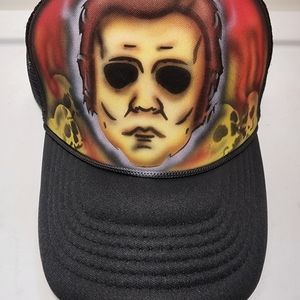 Scary Horror Movie Michael Myers Custom Airbrushed Snapback Trucker Hat Cap